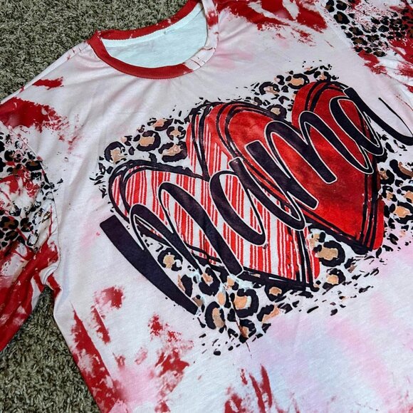 Size 2XL Slinky Red/White/Black "Mama" Tee - Picture 3 of 5